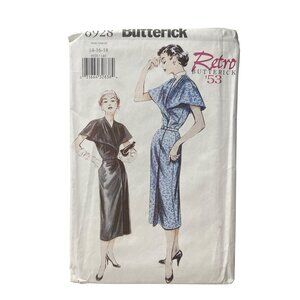 Butterick 6928 Retro 53 Sewing Pattern Sizes 14-16-18 Misses Petite Dress UNCUT